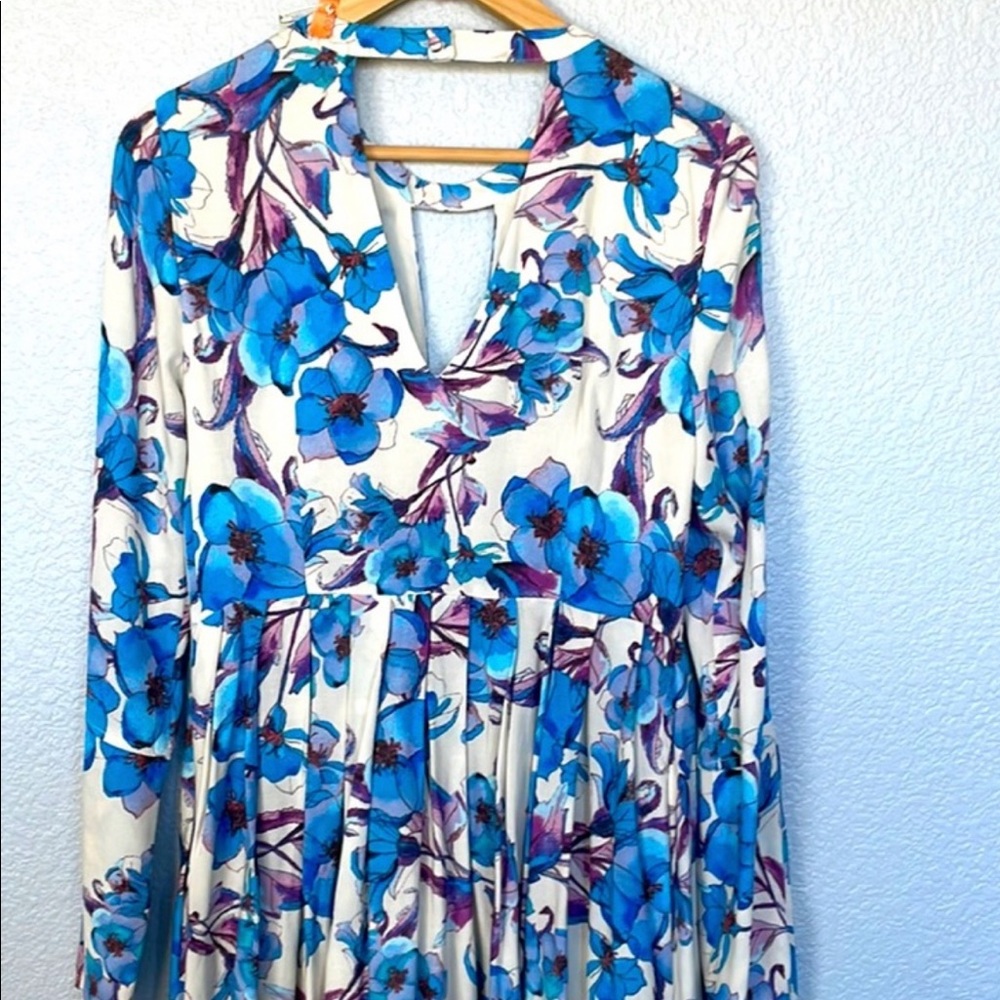 Free People Blue Flower Dress